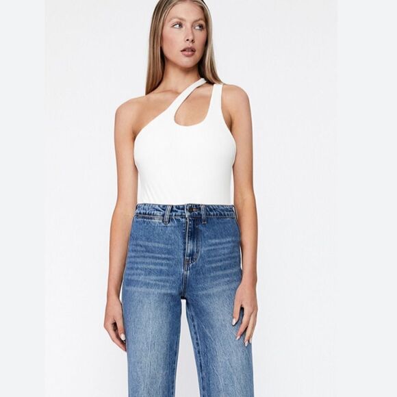 NWT PIA RIB BODYSUIT IN ORCHID WHT - size M - Picture 1 of 6